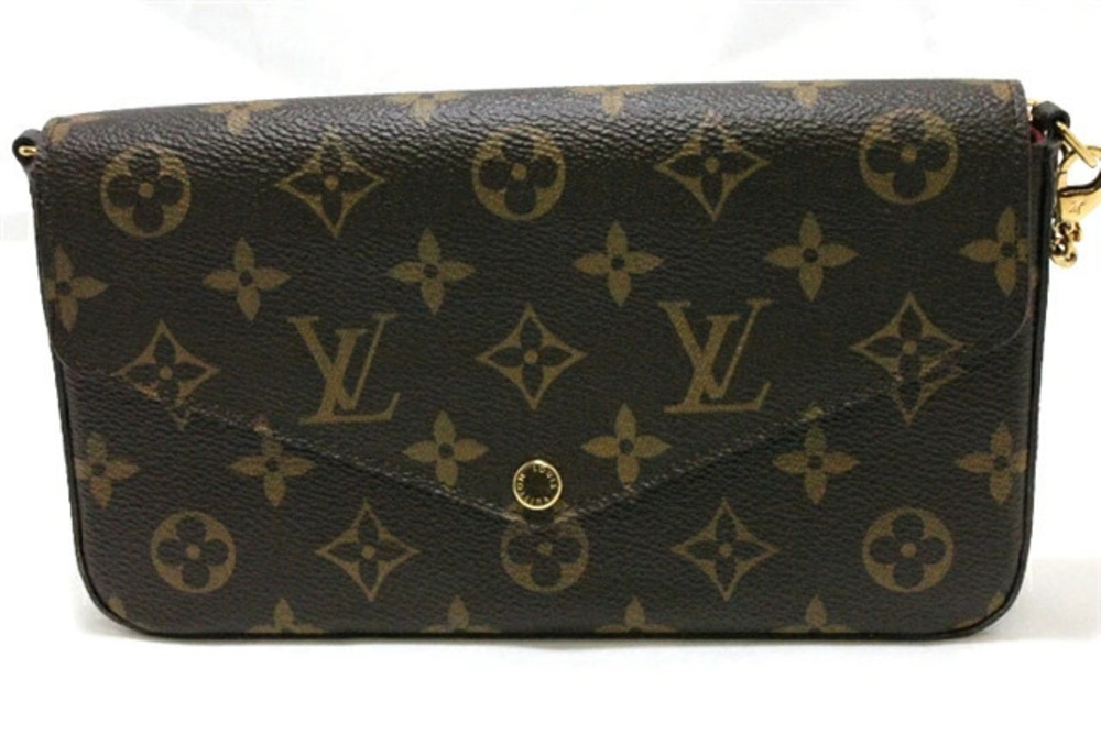 LOUIS VUITTON Long Wallet Shoulder Bag Pochette Felice Monogram